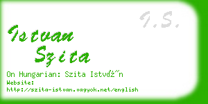 istvan szita business card